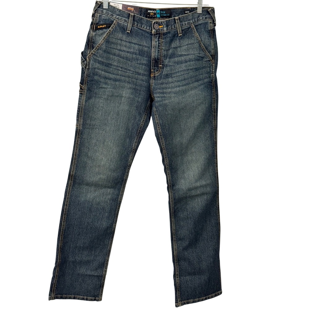 Ariat Rebar M7 Slim Fit Straight Leg Work Jeans 33x36 McCoy DuraStretch 10039287